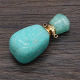 Amazonite Crystal Vial Pendant for Jewelry Making