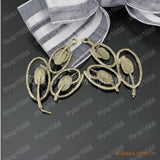 Antique Bronze Feather Shape Charm Pendant 100PCS