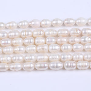 10-11mm Rice Shape Freshwater Pearl Ring & Necklace Set