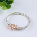 Adjustable Pearl Stone Crystal Cuff Bracelet Wedding Gift
