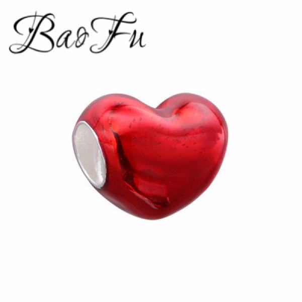 BaoFu S925 Silver Bubble Love Heart Beads Bracelet DIY Lover's Accessory