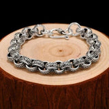 Red Man Bracelet Men's Coarse Retro Bully Gift Bracelets for Women Leather
