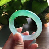 Zheru Jewelry Natural Myanmar Jade Green Two-Tone Bracelet Princess Jewelry