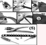 10PCS 21mm Metal Screw Back Spots Cat Claw Spikes Studs
