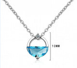 D Real Moissanite Pendant Necklace Lab Diamond S925 Sterling Silver Fine Jewelry