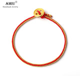 Frosted Plated Red String Bracelets For Couples