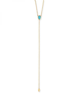 925 Silver Tear Drop Y Lariat Chain Long Necklace