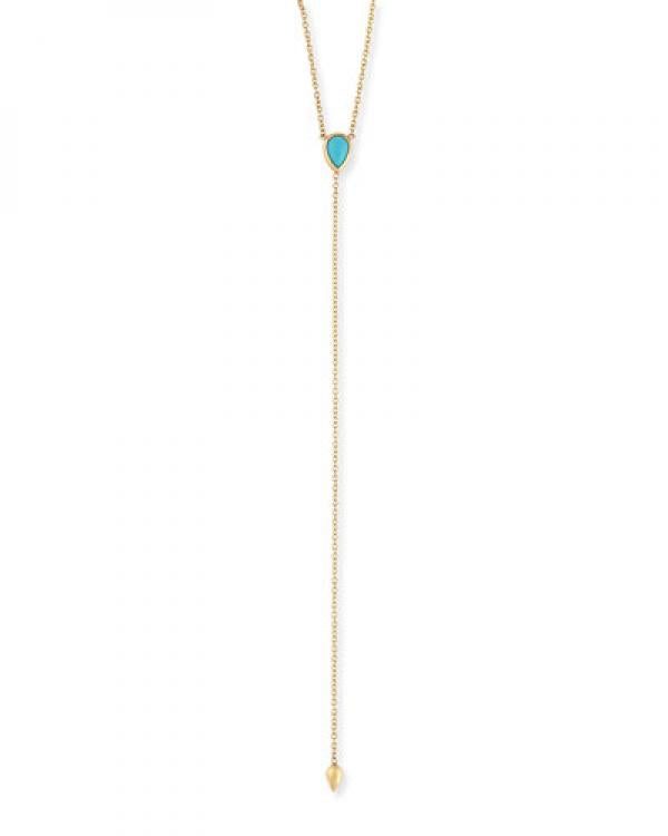 925 Silver Tear Drop Y Lariat Chain Long Necklace