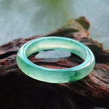 Zheru Natural Burmese Jadeite Two-Color Bracelet 54-64mm