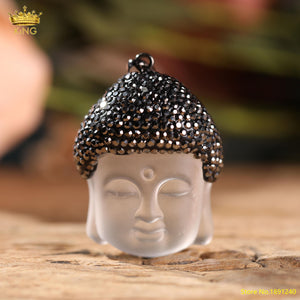 King Antique Jewelry Crystal Buddha Pendant Necklace