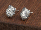 925 Silver mini pig Lucky Earrings A2780