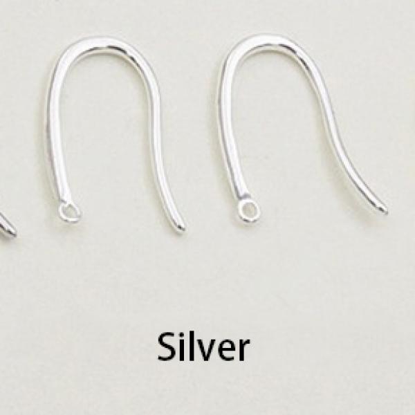 15mm 925 Sterling Silver Smooth Single Ring Earring Hooks for Jewelry Making