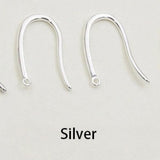 15mm 925 Sterling Silver Smooth Single Ring Earring Hooks for Jewelry Making