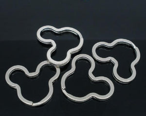 50pcs Lovely Mouse Split Rings Key Rings Findings