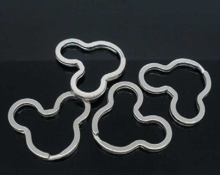 50pcs Lovely Mouse Split Rings Key Rings Findings