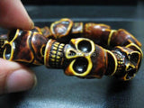 Skull Beads Biker Bracelet Man's Jewelry NYYT009