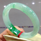 Zheru Jewelry Natural Burmese Jade Two-Color Princess Bracelet
