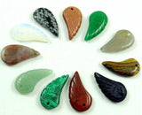 20pcs Natural Stone Wings Pendant Jewelry