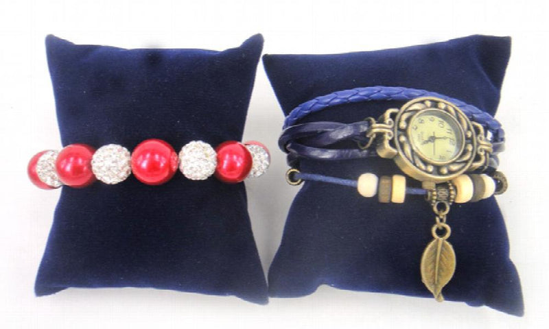 Sponge-Filled Dark Pillow for Bracelet & Bangle Display