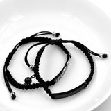 USPS Engraving Braided String Bracelets for Couples Men Women