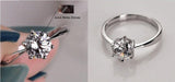 5pcs Zircon Silver Plate Copper Ring