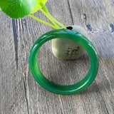 Green Jadeite Bracelet Charm Round Bangle for Women Men