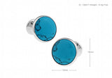 Round Natual Stone Copper Cufflinks Wholesale&retail