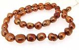 7mm Coffee Freshwater Pearl Loose Beads Full Strand DIY Necklace Material
