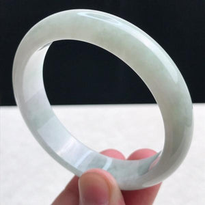 Zheru Natural Light Colored Myanmar Jade Bracelet, 54mm-62mm