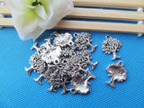 100pcs Filigree Tree of Life Pendant Charm, DIY Jewelry Making