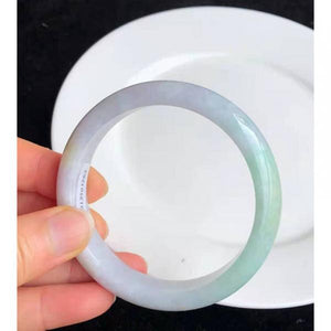 Zheru Jewelry Natural Light Burmese Jadeite 54mm-64mm Bracelet Princess Jewelry