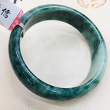 Zhe Ru Jewelry Natural Jadeite Bracelet Dark Bicolor 54-62mm