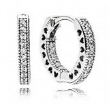 925 Silver Sparkling Crown Stud Earrings Wedding Gift