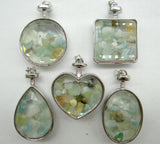 10pcs Turquoise Quartz Tiger Eye Gravel Glass Pendant DIY Jewelry Making