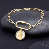Our Lady of Guadalupe Bracelet Copper Zircon Religious Jewelry