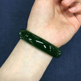 Natural Hetian Jade Green Bracelet Princess Jewelry