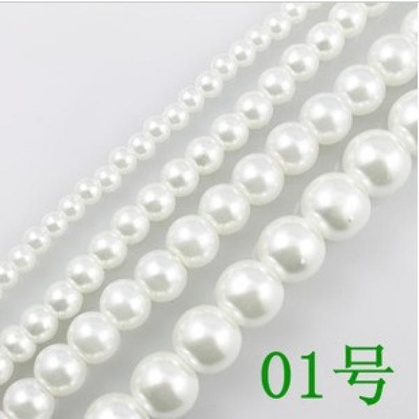 Glass Pearls Round Spacer Beads (4mm-16mm) DIY Jewelry Making