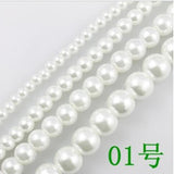 Glass Pearls Round Spacer Beads (4mm-16mm) DIY Jewelry Making