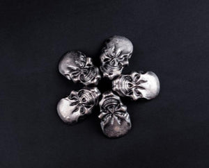 10pcs Antique Silver Skull Studs Leather Handcraft Decor Saddle Concho