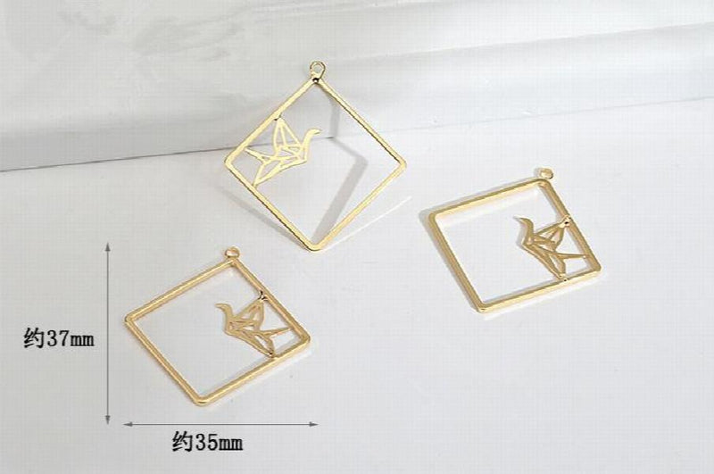 Alloy Triangle/Flower/Square Earring/Necklace DIY Jewelry Accessory