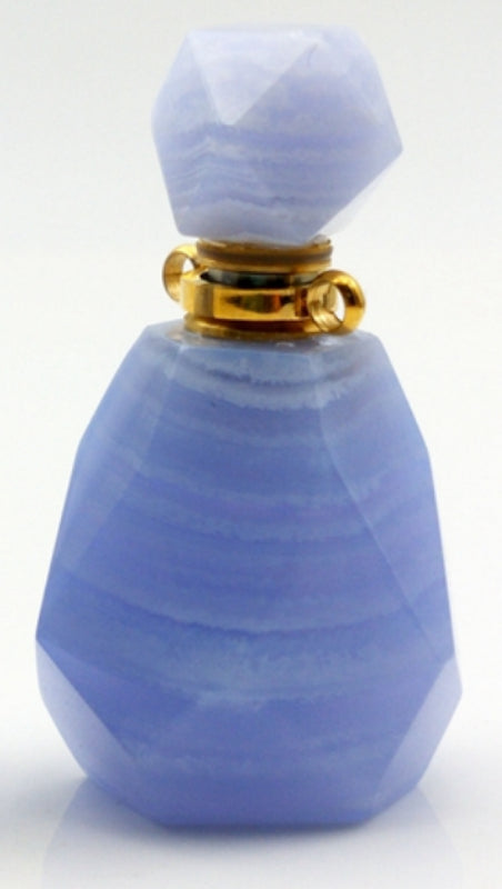 Lace Agates Perfume Bottle Essential Oil Pendant