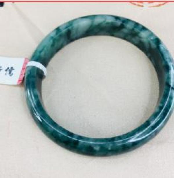 Natural Dark Green Jadeite Bracelet 52-62mm, Female Princess Jade Bracelet