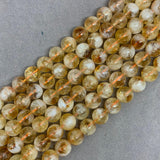 6A Stone Milk Cap Citrine Quartz Beads 5A 6/8/10mm Bracelet DIY