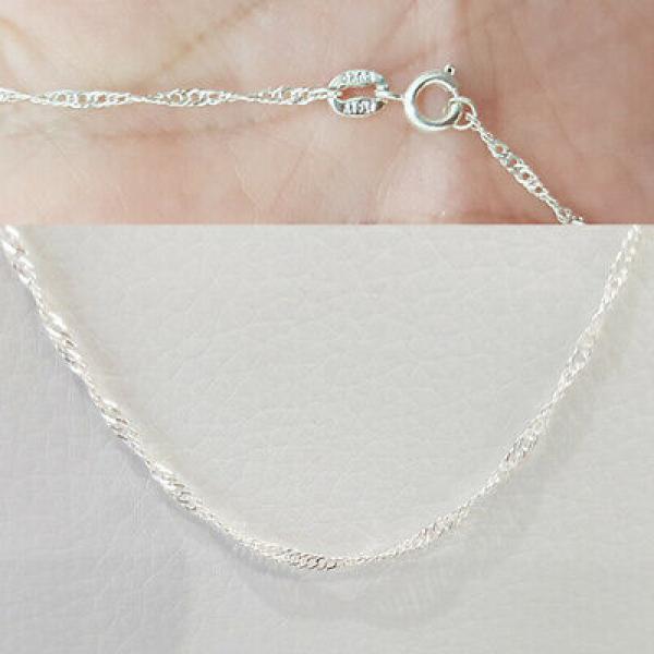 Rhodium Silver 925 Necklace Unisex Braid Silver Anniversary Code 99 S0482