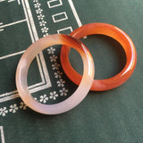 Zheru Agate Chalcedony Two-tone 54-62mm Bangle Princess Jewelry