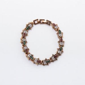 Elegant Silver Bracelet with Sparkling Crystals