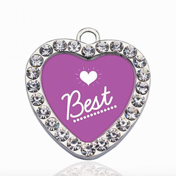 Circle Heart Charm Pendants for DIY Jewelry Making