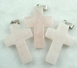 10pcs Natural Stone Crystal Charms Big Cross Pendant DIY Jewelry Making