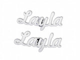 Custom Name Initials Stud Earrings | Stainless Steel Cursive Font