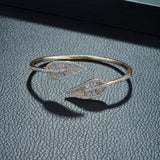 Adjustable Open Bangles&Bracelets Women Micro Cubic Zirconia Pave Bangle B-146